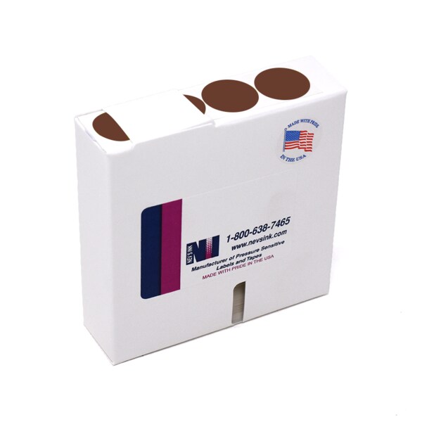 1" Color Coding Dots Brown - Roll Form